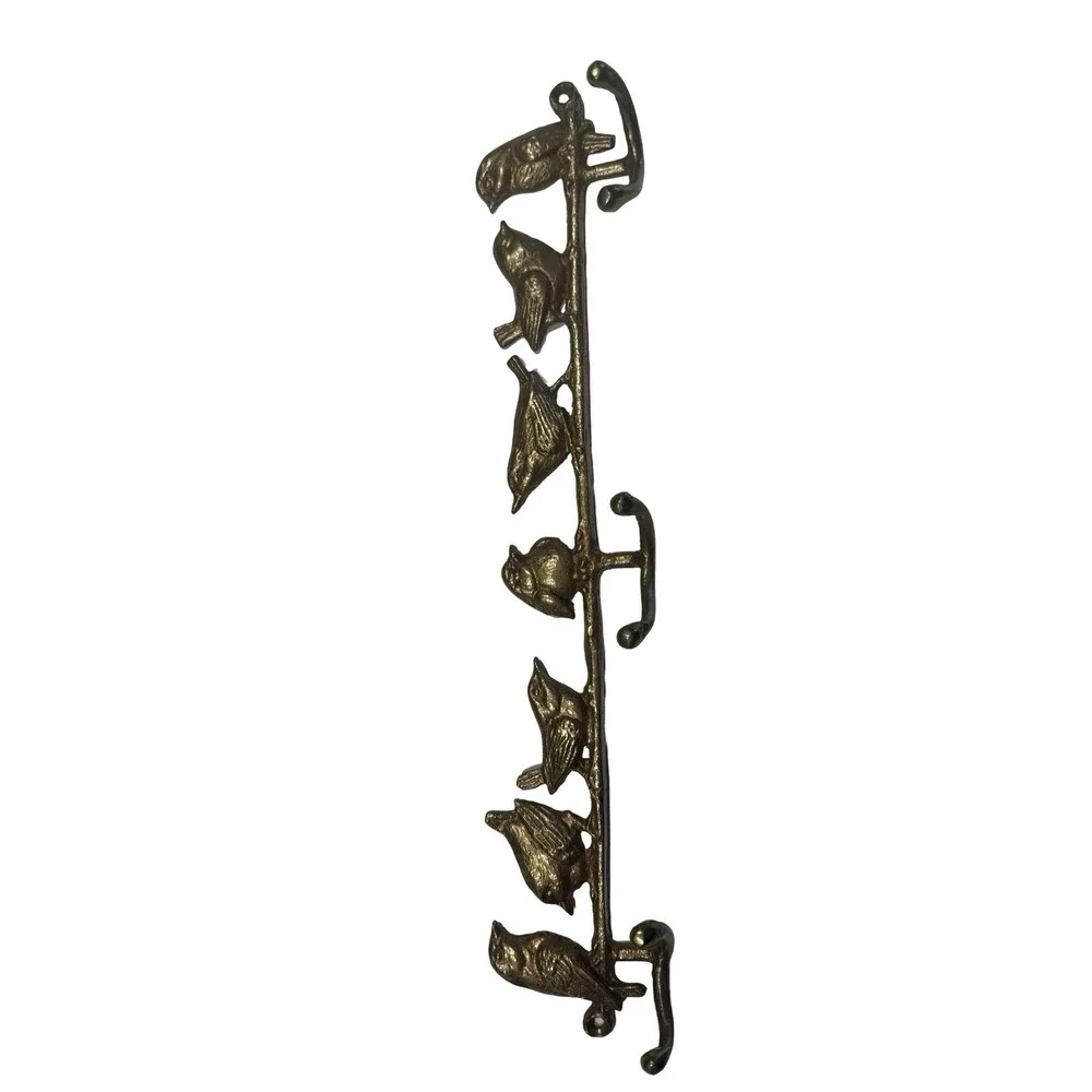 Andrea By Sadek Solid Brass Bird Key Holder Wall Hook Cottage